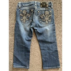 Miss Me Girls Size 14  Capri Rhinestone Embellished JK5375P5